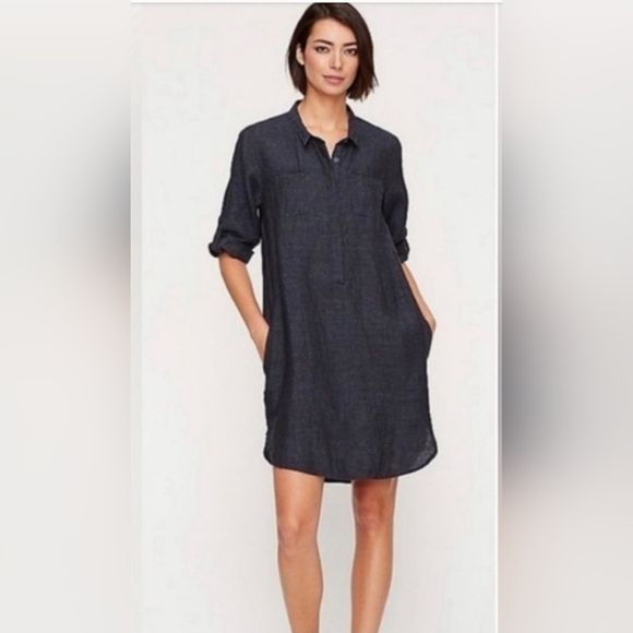 Eileen Fisher 100% Organic Linen Henley Shirt Dress Size XL - Picture 9 of 10